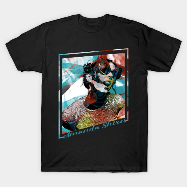 Amanda Shires-Abstract Expressionist Potrait T-Shirt by CreatenewARTees